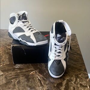 Men's White and Gray Sneakers